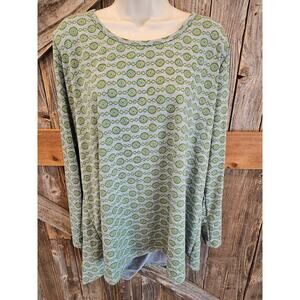 Lularoe simply comfortable size 3XL made in USA geometric stain glass green *